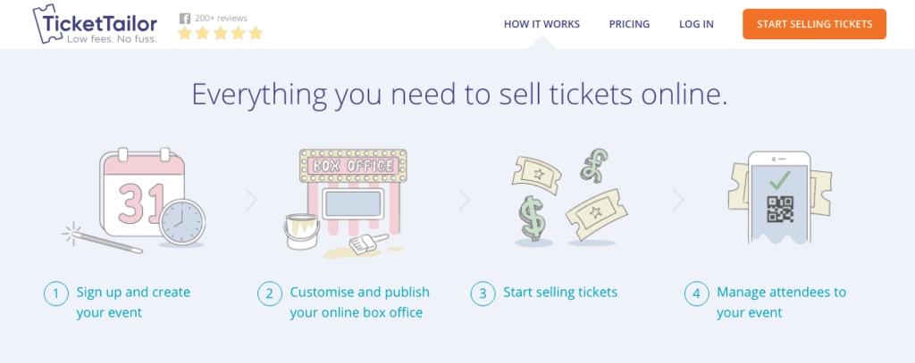The Ticket Tailor ticketing app.