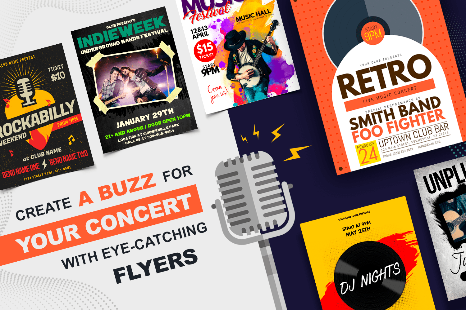 Skab buzz omkring din koncert med iøjnefaldende flyers