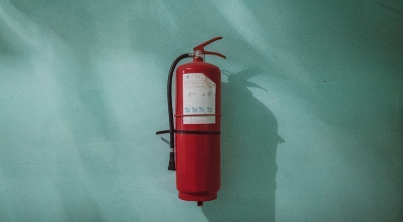Sundhed og sikkerhed for begivenheder: Hold en ildslukker tæt på